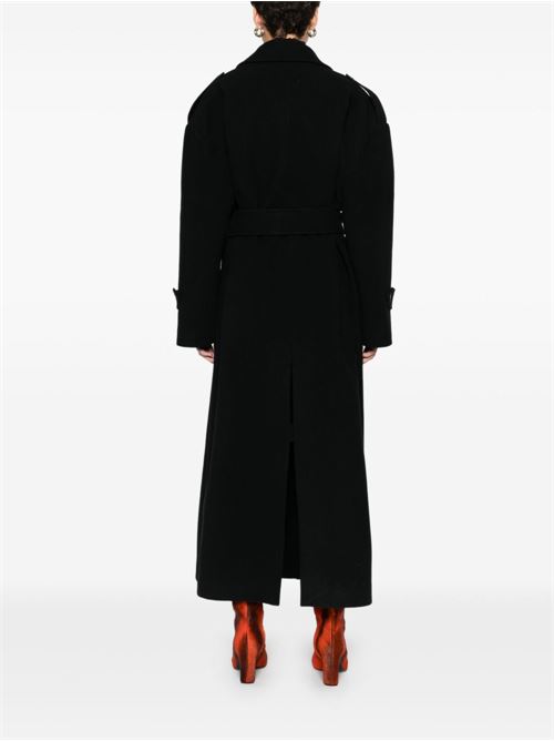 Double-breasted coat with belt THE NINA STUDIO | N9277PARMABLACK